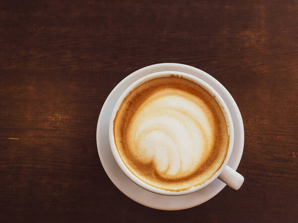 Cappuccino in a restaurant, at a coffee break