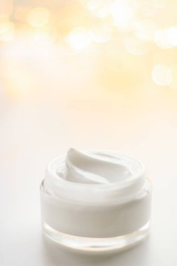 Lüks yüz kremi kavanoz ve tatil glitter