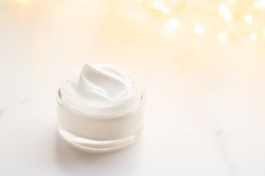 Lüks yüz kremi kavanoz ve tatil glitter