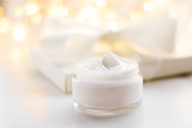 Lüks yüz kremi kavanoz ve tatil glitter