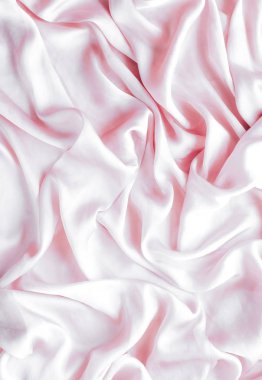 Pembe yumuşak ipek doku, flatlay arka plan