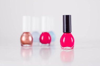 Tırnak cilası şişeler, manikür ve pedikür koleksiyonu