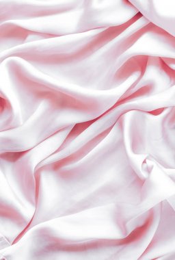 Pembe yumuşak ipek doku, flatlay arka plan