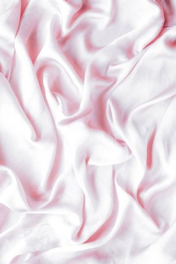 Pembe yumuşak ipek doku, flatlay arka plan