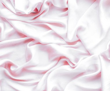 Pembe yumuşak ipek doku, flatlay arka plan