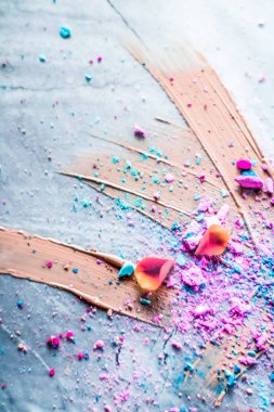 Makyaj sanatı, güzellik için kozmetik arka plan, moda blog ve 