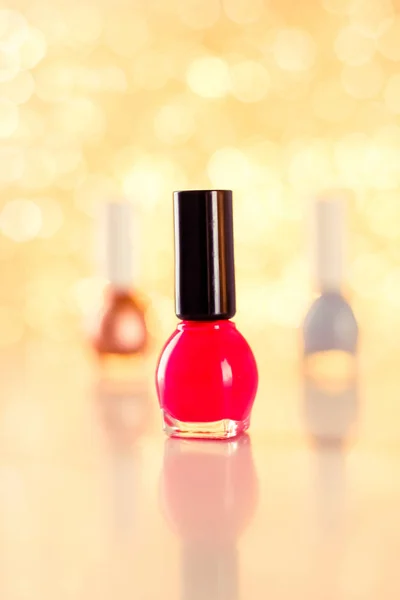 Nail polish bottles, manicure and pedicure collection