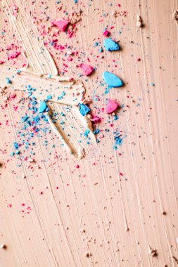 Makyaj sanatı, güzellik için kozmetik arka plan, moda blog ve 