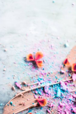 Makyaj sanatı, güzellik için kozmetik arka plan, moda blog ve 