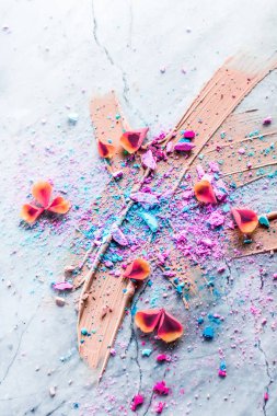 Makyaj sanatı, güzellik için kozmetik arka plan, moda blog ve 