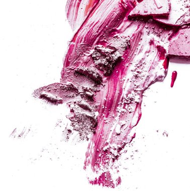 Ezilmiş göz farı, toz ve sıvı temeli yakın çekim izole