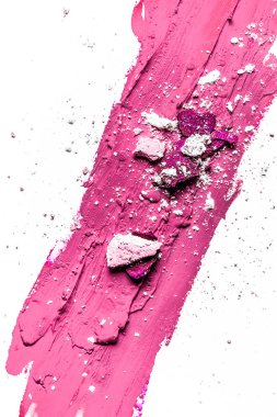 Sanatsal ruj lekesi ve göz farı yakın çekim Whit üzerinde izole