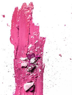 Sanatsal ruj lekesi ve göz farı yakın çekim Whit üzerinde izole