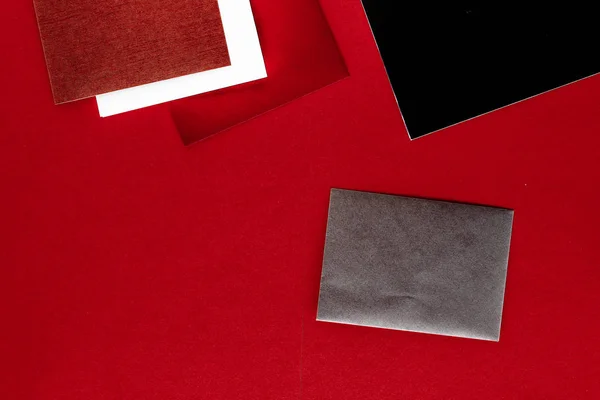 Papelería de papel para el diseño y la marca, maqueta flatlay — Foto de Stock