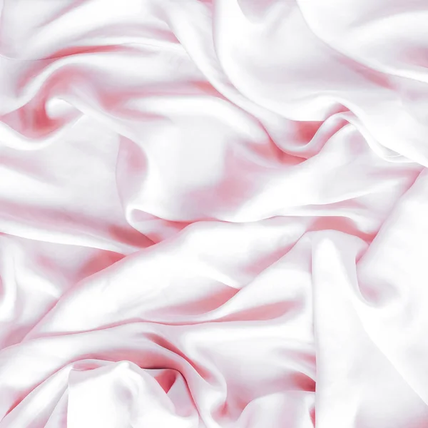 Rózsaszín selyem lágy, flatlay háttér — Stock Fotó