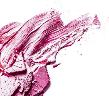 Ezilmiş göz farı, toz ve sıvı temeli yakın çekim izole