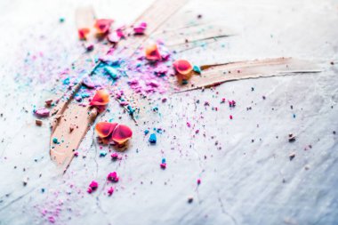 Makyaj sanatı, güzellik için kozmetik arka plan, moda blog ve 