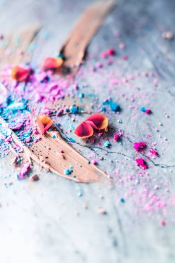 Makyaj sanatı, güzellik için kozmetik arka plan, moda blog ve 