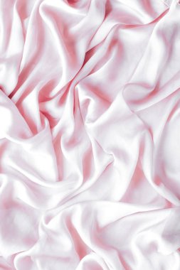 Pembe yumuşak ipek doku, flatlay arka plan