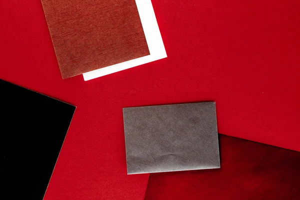 Papelería de papel para el diseño y la marca, maqueta flatlay — Foto de Stock