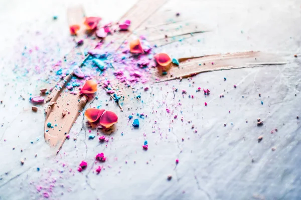 Makyaj sanatı, güzellik için kozmetik arka plan, moda blog ve 