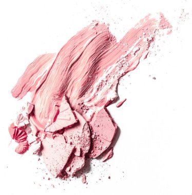 Ezilmiş göz farı, toz ve sıvı temeli yakın çekim izole