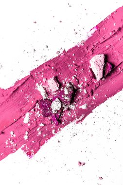 Sanatsal ruj lekesi ve göz farı yakın çekim Whit üzerinde izole