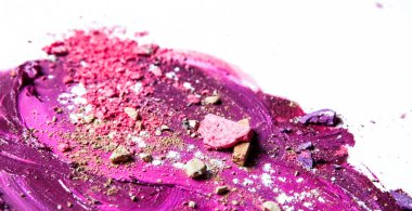 Arka plan olarak sanatsal ruj lekesi ve ezilmiş göz farı