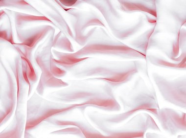 Pembe yumuşak ipek doku, flatlay arka plan