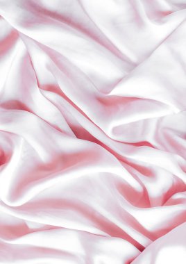 Pembe yumuşak ipek doku, flatlay arka plan