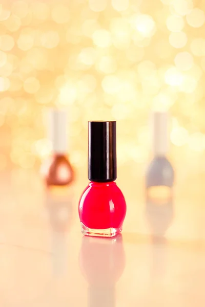 Nail polish bottles, manicure and pedicure collection