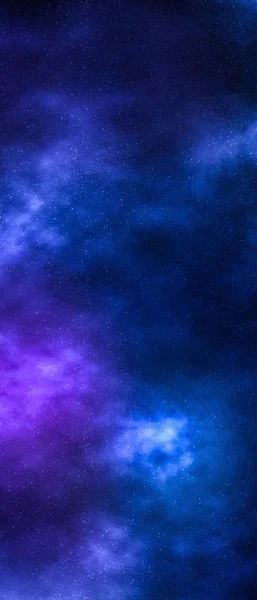 Natthimlen stjärnor bakgrund, nebulosa moln i kosmos — Stockfoto