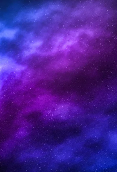 Éjszakai égbolt csillagok háttere, köd felhők a kozmoszban — Stock Fotó