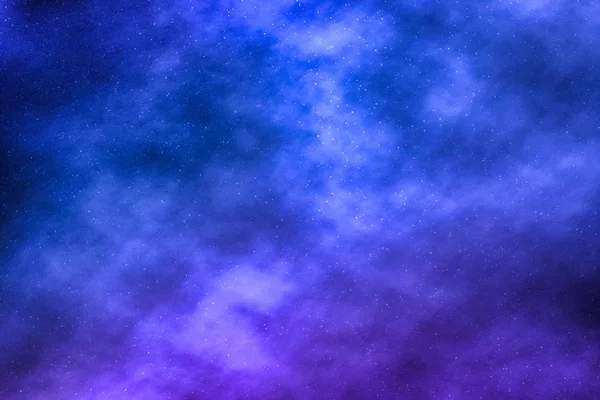 Cielo notturno stelle sfondo, nebulose nuvole nel cosmo — Foto Stock