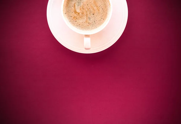 Coffee in the morning, flatlay background with copyspace — Stock Photo, Image