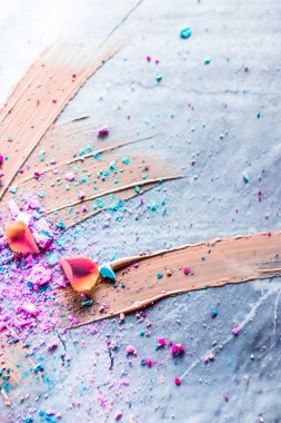 Makyaj sanatı, güzellik için kozmetik arka plan, moda blog ve 