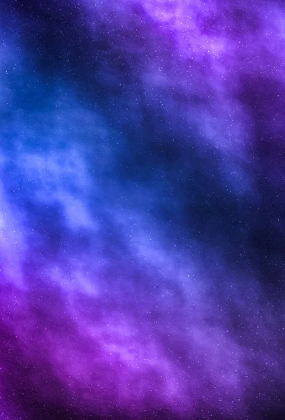 Natthimlen stjärnor bakgrund, nebulosa moln i kosmos — Stockfoto