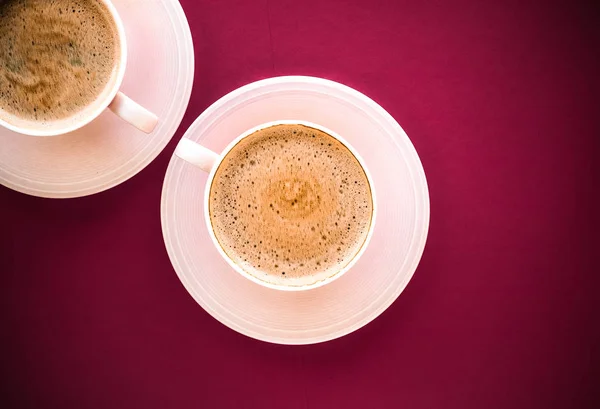 Кофе по утрам, плоский фон с копирайтом — стоковое фото