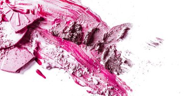 Ezilmiş göz farı, toz ve sıvı temeli yakın çekim izole