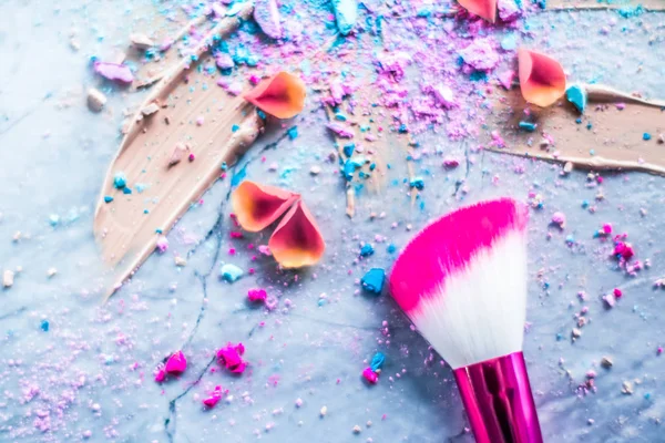 Arte de maquiagem, fundo cosmético para a beleza, blog de moda e — Fotografia de Stock