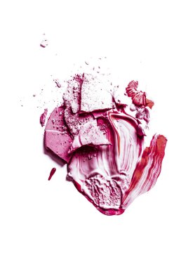 Ezilmiş göz farı, toz ve sıvı temeli yakın çekim izole