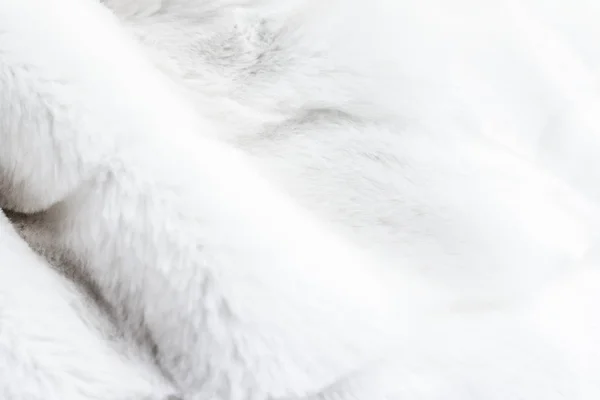 Synthetic Fur White Texture For The Background Stock Photo