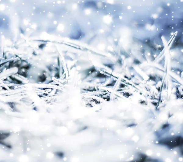 Vintersemester bakgrund, naturlandskap med glänsande snö och co — Stockfoto