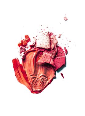 Ezilmiş göz farı, toz ve sıvı temeli yakın çekim izole