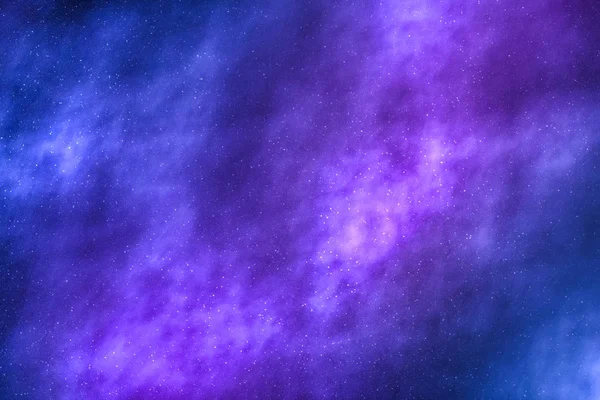 Fond étoilé ciel nocturne, nuages nébuleux dans le cosmos — Photo