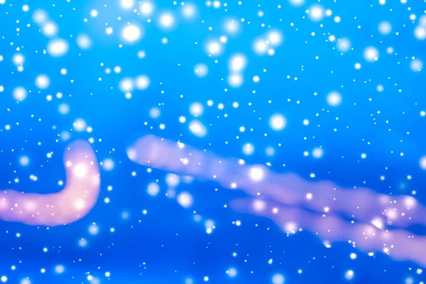 Winter holiday abstract background, glowing snow and magic spark — Stock Photo, Image