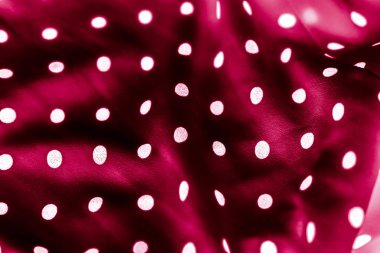 Klasik polka nokta Tekstil arka plan dokusu, kırmızı beyaz noktalar 