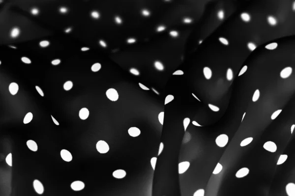 빈티지 물방울 무늬 섬유 배경 질감, 블락에 흰색 점 — 스톡 사진