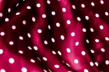 Klasik polka nokta Tekstil arka plan dokusu, kırmızı beyaz noktalar 