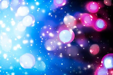 Soyut kozmik yıldızlı gökyüzü ışıkları ve parlak glitter, lüks Holi